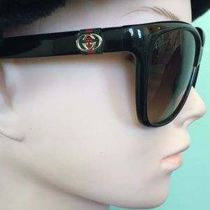 Gucci GG3645/S Black Web Stripe Sunglasses